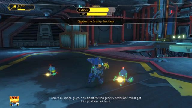 Boxes in the distance lead to the RYNO card. - Ratchet & Clank: RYNO holocards - list - Collectibles - Ratchet and Clank Game Guide & Walkthrough