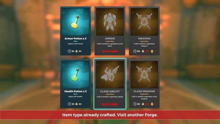 Only one set can be crafted at a single forge. - Crafting in Realm Royale - Playing to win in Realm Royale - Realm Royale Game Guide
