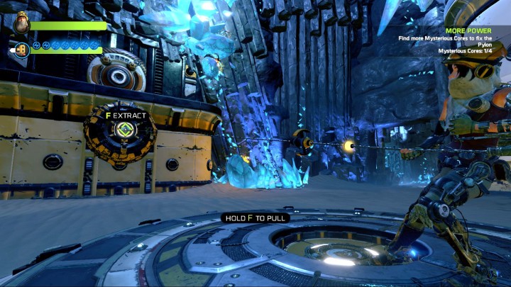 Taking the core out will result in opening the gate above the power slot. - Mission 3: Status Check | Walkthrough - Walkthrough - ReCore Game Guide