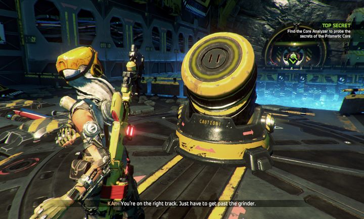 The socket needs a Cellbot. Fortunately, you can find one nearby. - Mission 7: Top Secret | Walkthrough - Walkthrough - ReCore Game Guide