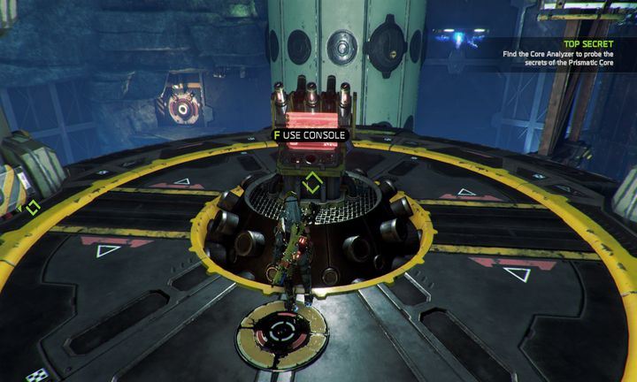 When you attempt to use the console it will turn out that two power cores are missing, but their sockets and way to them will be unlocked. - Mission 7: Top Secret | Walkthrough - Walkthrough - ReCore Game Guide