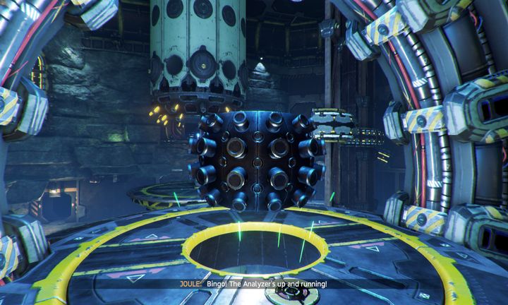 Connecting both cores will activate The Analyzer. - Mission 7: Top Secret | Walkthrough - Walkthrough - ReCore Game Guide