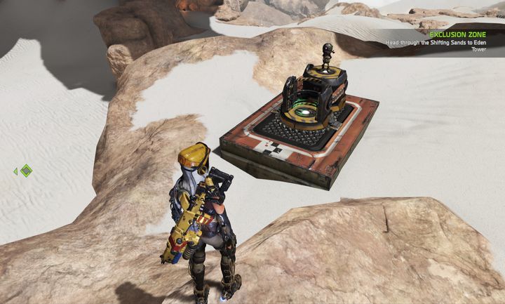 There is a transport pod near the starting point. - Mission 8: Exclusion Zone | Walkthrough - Walkthrough - ReCore Game Guide