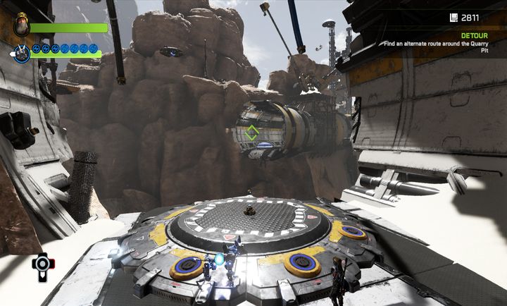 You need to find three missing Cellbots to power up the platform. - Mission 5: Is Anybody Out There? | Walkthrough - Walkthrough - ReCore Game Guide