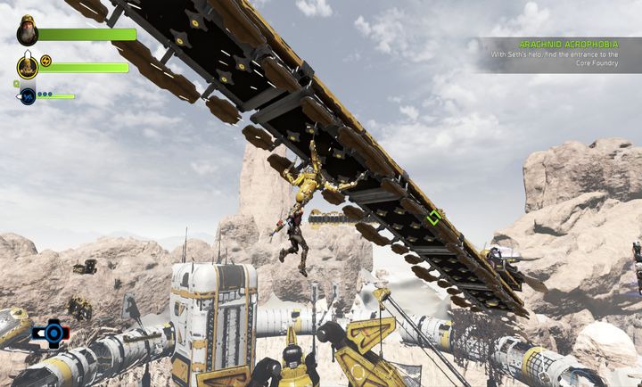 Seth can even travel upside down - Mission 6: Arachnid Acrophobia | Walkthrough - Walkthrough - ReCore Game Guide