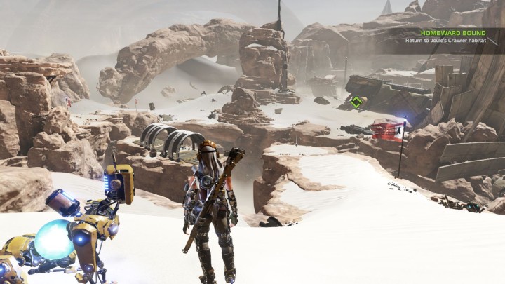 Destroy the crates found along the way - Mission 1: On the Hunt | Walkthrough - Walkthrough - ReCore Game Guide