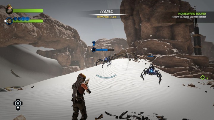 You should take the advantage of an open area during combat - Mission 1: On the Hunt | Walkthrough - Walkthrough - ReCore Game Guide