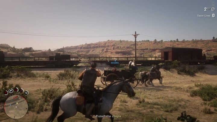 The couple drives a stagecoach - Love and Honor | Story missions in Red Dead Online - Story missions - Red Dead Online Guide