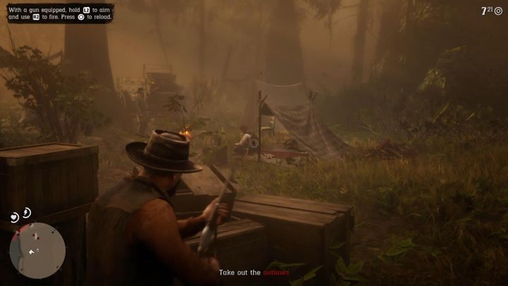 Go to Bayou Nwa - your objective is to find outlaws and eliminate them - Prologue | Story missions in Red Dead Online - Story missions - Red Dead Online Guide