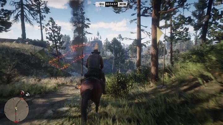 In standard race, you have to reach the finish line before other players - Red Dead Online Guide