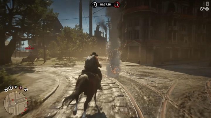 The goal of this type of race in Red Dead Online is to ride through certain numbers of bonfires scattered around a big area - Red Dead Online Guide