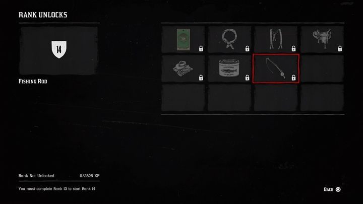 To unlock the fishing rod, you have to achieve the rank 14 - How to get a fishing rod in Red Dead Online? - FAQ - Red Dead Online Guide
