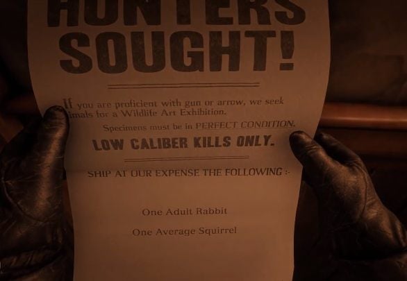 To start a Hunting Request, you have to approach a poster and read it - Red Dead Redemption 2: Hunting Requests - walkthrough, map - Red Dead Redemption 2: Side quests - Red Dead Redemption 2 Guide