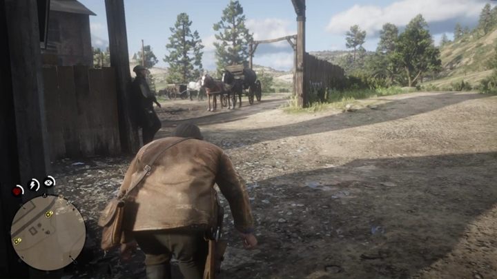 The wagons are heavily guarded - Red Dead Redemption 2: Pouring Forth Oil - walkthrough - Red Dead Redemption 2: Chapter 2 - Horseshoe Overlook - Red Dead Redemption 2 Guide