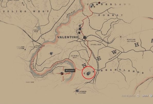 Online Treasure Map Locations, Gang Hideouts, and Gold Bars - Red