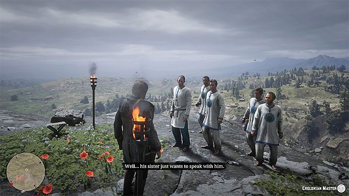 Head to the Chelonia cult camp - it is located on top of the hill (follow the narrow path to reach that place) - Red Dead Redemption 2: We Loved Once and True - walkthrough - Red Dead Redemption 2: Chapter 2 - Horseshoe Overlook - Red Dead Redemption 2 Guide