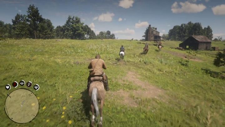 With such a dozen of enemies there is no point in shooting - jump on your horse and drive ahead - Red Dead Redemption 2: An Honest Mistake - walkthrough - Red Dead Redemption 2: Chapter 3 - Clemens Point - Red Dead Redemption 2 Guide