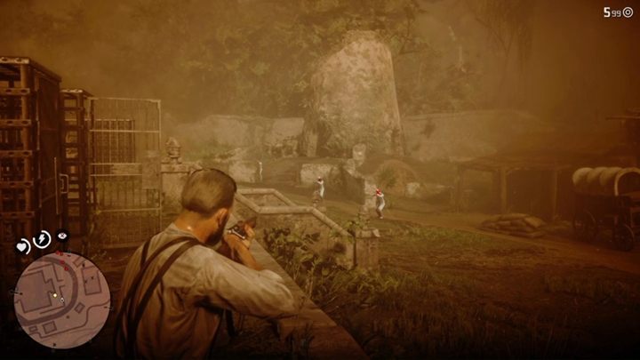 Time for a little shootout - stay close to Dutch and fight off waves of enemies - Red Dead Redemption 2: A Kind and Benevolent Despot - walkthrough - Red Dead Redemption 2: Chapter 5 - Guarma - Red Dead Redemption 2 Guide