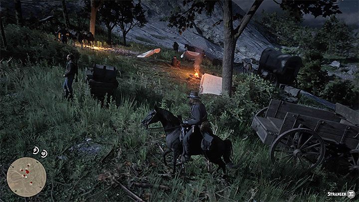 This part is a typical Bounty Hunting mission - Red Dead Redemption 2: The Mercies of Knowledge - walkthrough, map - Red Dead Redemption 2: Side quests - Red Dead Redemption 2 Guide