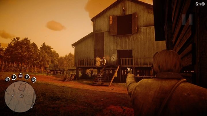 Defeat all the enemies and head to the barn - Red Dead Redemption 2: Magicians for Sport - walkthrough - Red Dead Redemption 2: Chapter 3 - Clemens Point - Red Dead Redemption 2 Guide