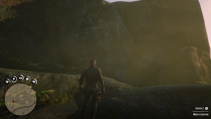 In order to get this Carving, you have to run to the rocks - Red Dead Redemption 2: Rock carvings - where to find all of them? Maps - Red Dead Redemption 2: Dinosaur bones and Rock Carvings - Red Dead Redemption 2 Guide