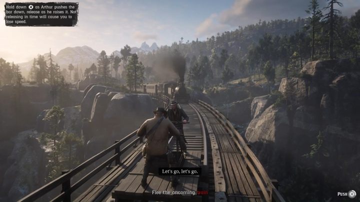 Get on the handcar - Red Dead Redemption 2: The Bridge to Nowhere - walkthrough - Red Dead Redemption 2: Chapter 6 - Beaver Hollow - Red Dead Redemption 2 Guide