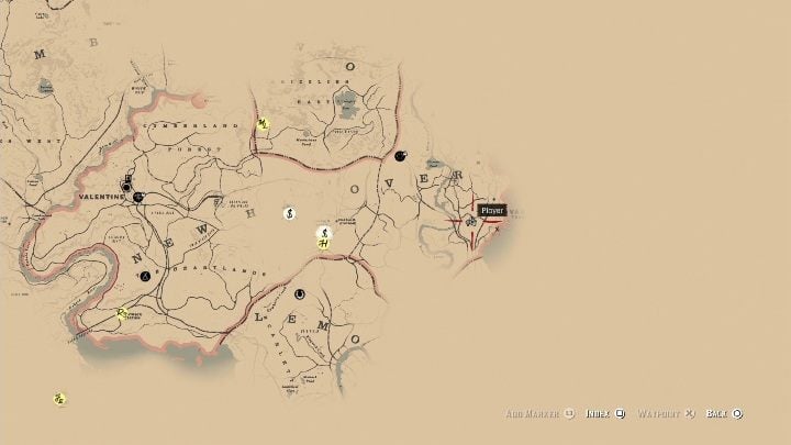 All treasure maps in Red Dead Redemption 2, caches and gold bars