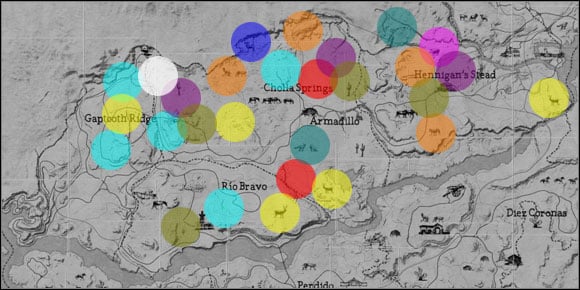 1 - Maps - Fauna - Maps - Red Dead Redemption - Game Guide and Walkthrough