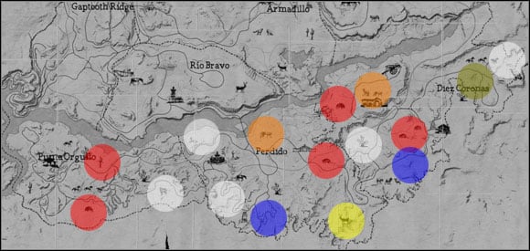 2 - Maps - Fauna - Maps - Red Dead Redemption - Game Guide and Walkthrough