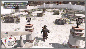 Clear your way and meet with Reyes under the entrance door - Walkthrough - Northern Mexico - [R] Abraham Reyes - Walkthrough - Northern Mexico - Red Dead Redemption - Game Guide and Walkthrough