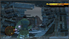 You will find a metal door there #1 and a hangar wall #2 - Main Missions - Dust - Main Missions - Red Faction: Guerrilla - Game Guide and Walkthrough