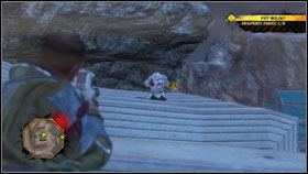 You can use nano gun and jetpack to get on the roof #1 - Main Missions - EOS - part 1 - Main Missions - Red Faction: Guerrilla - Game Guide and Walkthrough