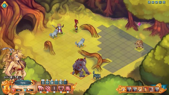Position your characters at a long distance from each other - have two of them fight with wolves, and have Signy take position closer to the troll - Example battles | Dungeons and combat - Dungeons and combat - Regalia: Of Man and Monarchs Game Guide