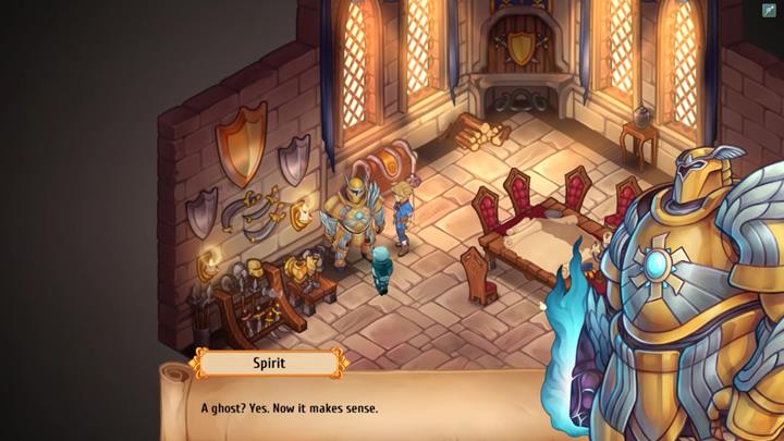 In the meantime, you should have gained access to a new party member - Levant, a powerful warrior in a huge armor - Finishing royal quests in Chapter 1 | Walkthrough for Chapter 1 - Walkthrough for Chapter 1 - Regalia: Of Man and Monarchs Game Guide