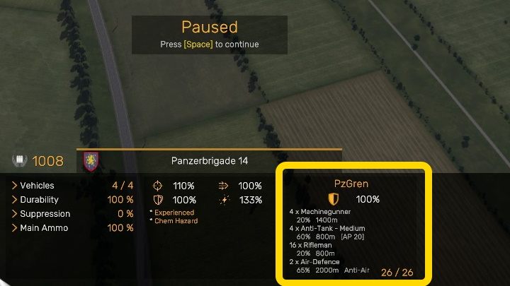 This window appears next to units transporting other units inside - Regiments: Unit statistics - Basics - Regiments Guide