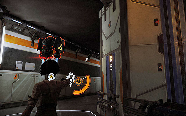 After you leave the cell, turn left and go towards the still (but fully operational) combat drone - Getting through the first part of the prison - Episode 4 - Remember Me - Game Guide and Walkthrough