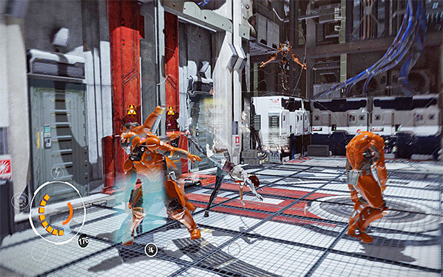 Once you get promoted to the second phase of the battle, there will be two new robots to enter the area and a quite numerous group of enforcers - Reach the interrogation room - Episode 4 - Remember Me - Game Guide and Walkthrough