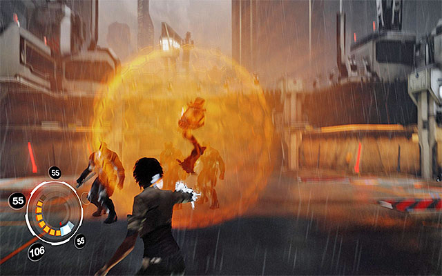 Allow one of the robots to attack the enemies and note that, at the same time, the enemy machine will self destruct as soon as the special move wears off - Reach the servers in the Bastille Stronghold - Episode 4 - Remember Me - Game Guide and Walkthrough