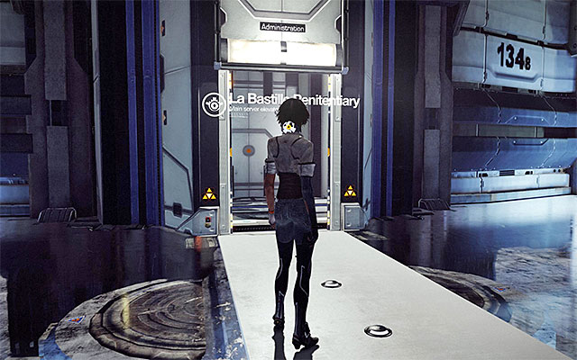 After you fail to contact Edge, enter the elevator and wait until you reach the floor where there is Madame - Reach the servers in the Bastille Stronghold - Episode 4 - Remember Me - Game Guide and Walkthrough