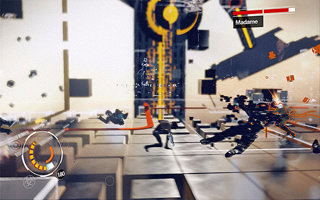 Before you start dealing damage to Madame, you need to bring her down first - Boss battle: Madame - Episode 4 - Remember Me - Game Guide and Walkthrough