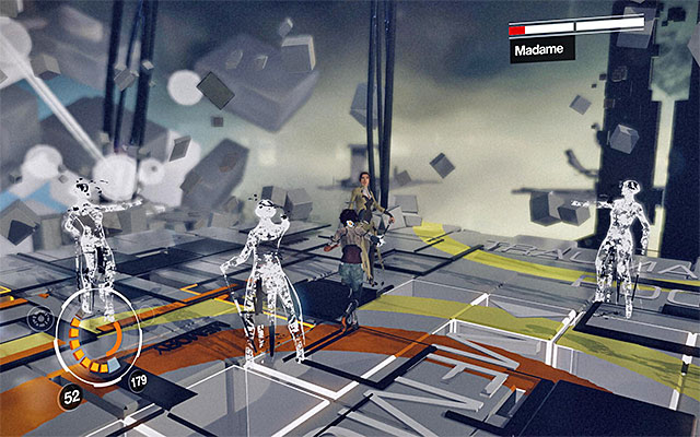 When it comes to Madame herself, the most serious trouble starts when she is brought down to the ground because she spawns her own clones at that moment - Boss battle: Madame - Episode 4 - Remember Me - Game Guide and Walkthrough