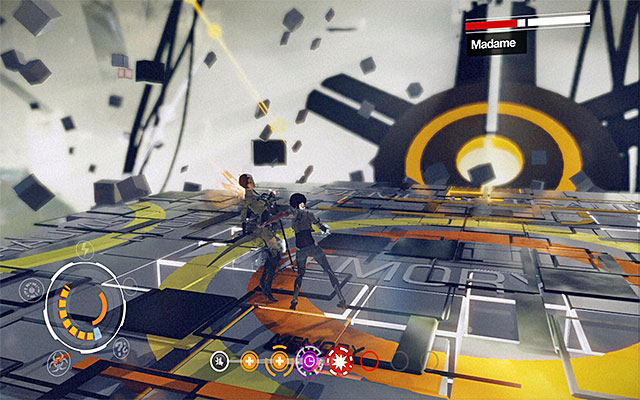 After you identify Madame correctly, start attacking her - Boss battle: Madame - Episode 4 - Remember Me - Game Guide and Walkthrough