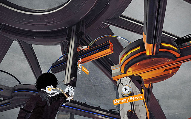 Wait for the server to go online and start moving it long the ramp above again - Free the prisoners' memories - Episode 4 - Remember Me - Game Guide and Walkthrough