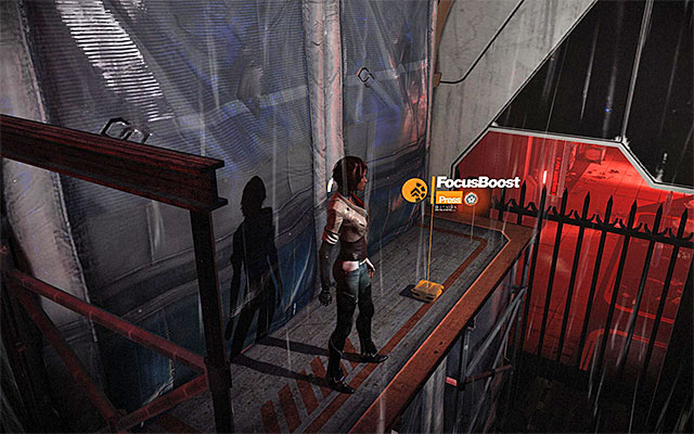 After you finish the fights, exit the shop and finish exploring the alley to find an interactive ledge shown in screenshot 1 - Reach the Rotunda - Episode 5 - Remember Me - Game Guide and Walkthrough