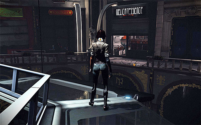 You can now run-up and leap towards the elevator to grab onto the interactive ledge - Make it through the demolished rotunda - Episode 5 - Remember Me - Game Guide and Walkthrough