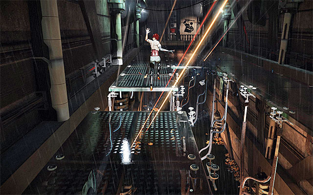 Start running again because, as a result of the enemy fire, fragments of the floor will be destroyed - Escape from Captain Trace's fighter jet - Episode 5 - Remember Me - Game Guide and Walkthrough