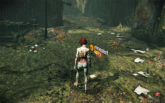 During the exploration of the mine fields, you definitely need to stop in the spot shown in the above screenshot because, on the ground, there is a Mnesist Memory - Reach the entrance to Bastille - Episode 3 - Remember Me - Game Guide and Walkthrough