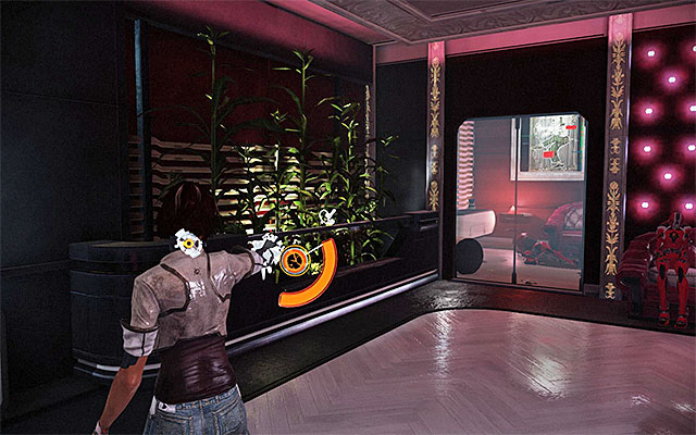 Right after you get into a small office, turn your attention to the bushes to your left - Reach the Memorize HQ - Episode 5 - Remember Me - Game Guide and Walkthrough