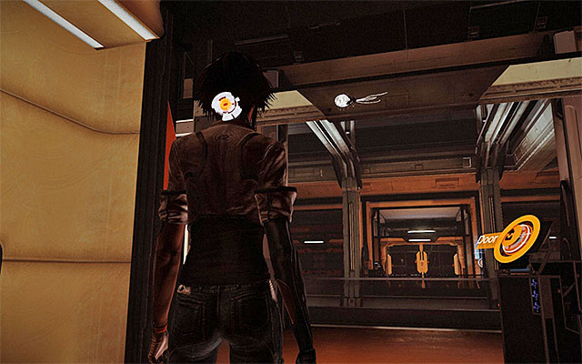 Wait for the elevator to take you to a higher level in the building and go right - Catch up with the captive hunter's cell - Episode 6 - Remember Me - Game Guide and Walkthrough