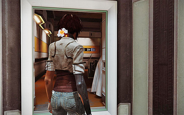 Exit the cell and gather the energy from the control panel and jump over the balustrade to return downstairs - Catch up with the captive hunter's cell - Episode 6 - Remember Me - Game Guide and Walkthrough